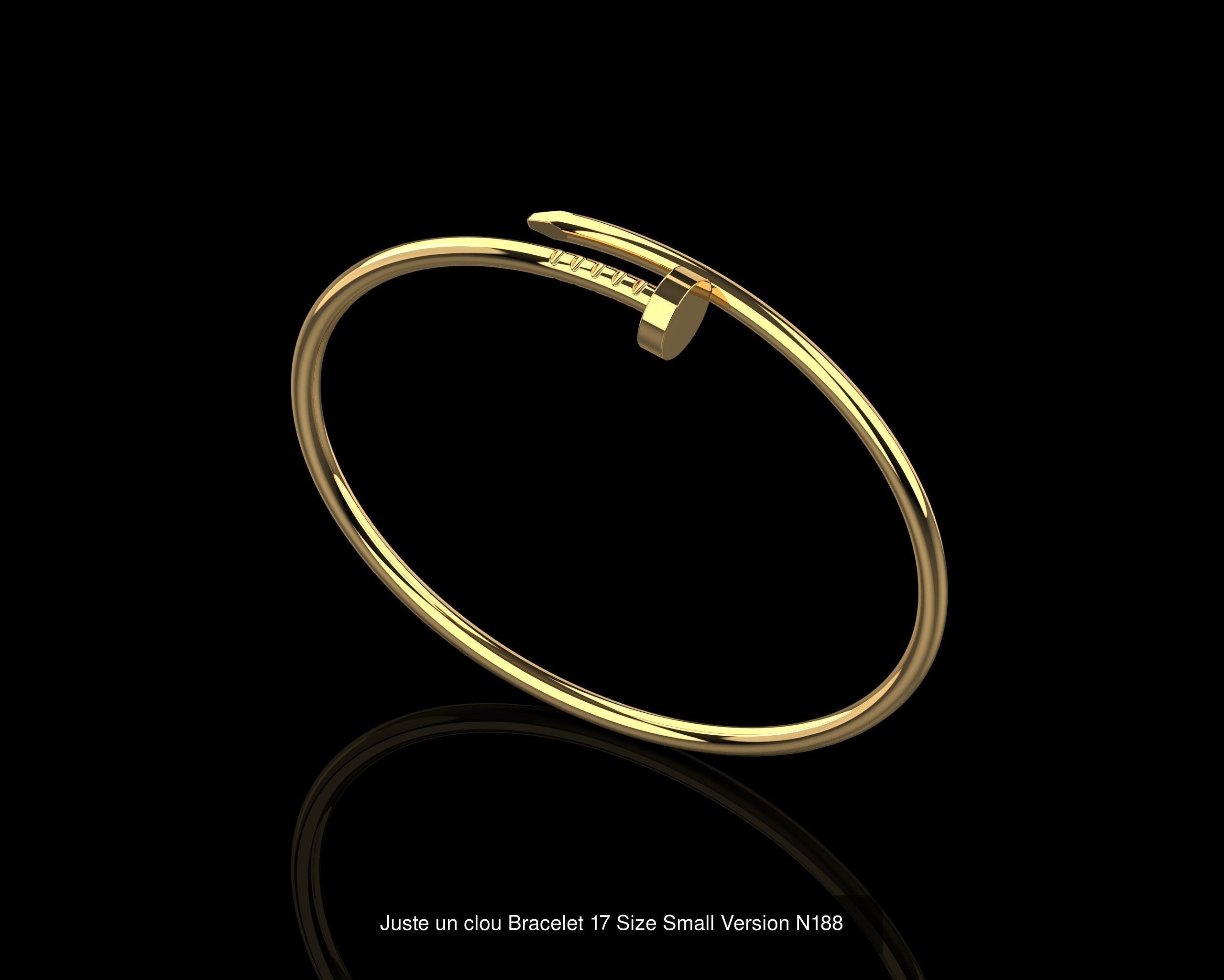Juste un clou Bracelets Small version in different sizes 15 - 21 3D Model Collection_9
