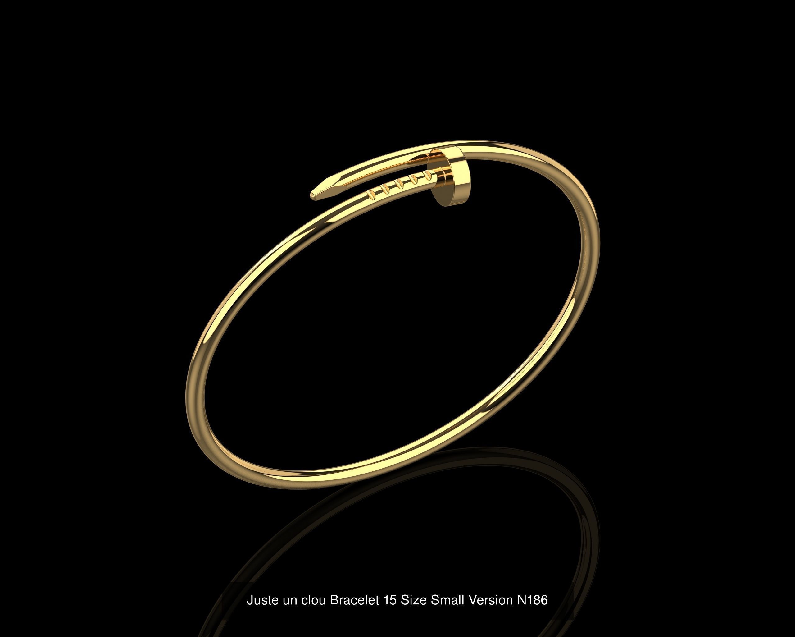 Juste un clou Bracelets Small version in different sizes 15 - 21 3D Model Collection_8
