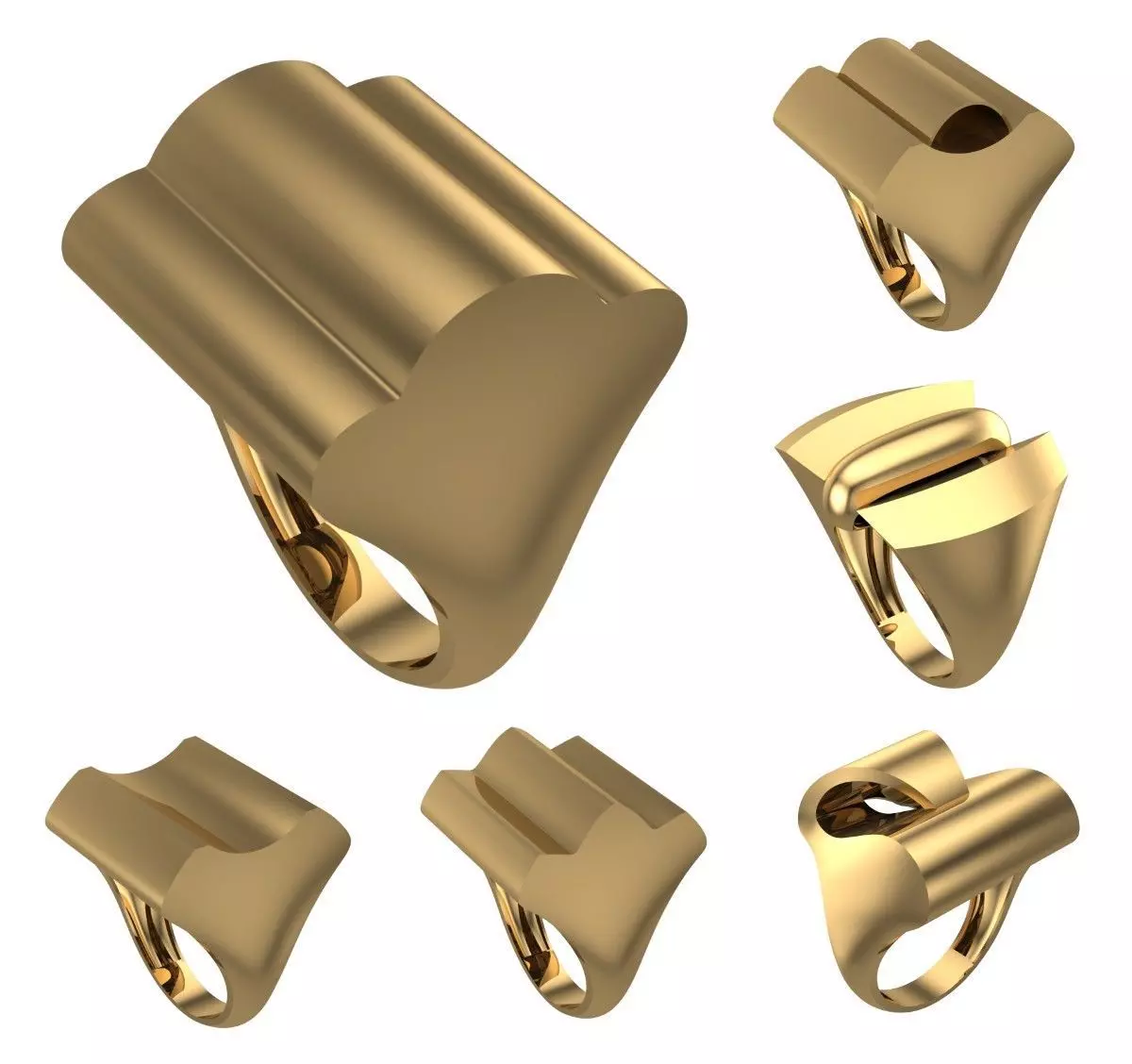 NEW SIMPLE RING COLLECTION-13 PCS- 3D print model_0