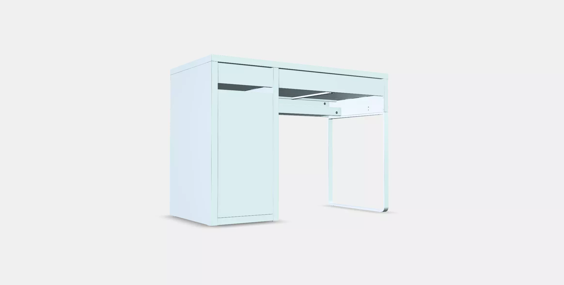 MICKE desk 1 Low-poly 3D model_0
