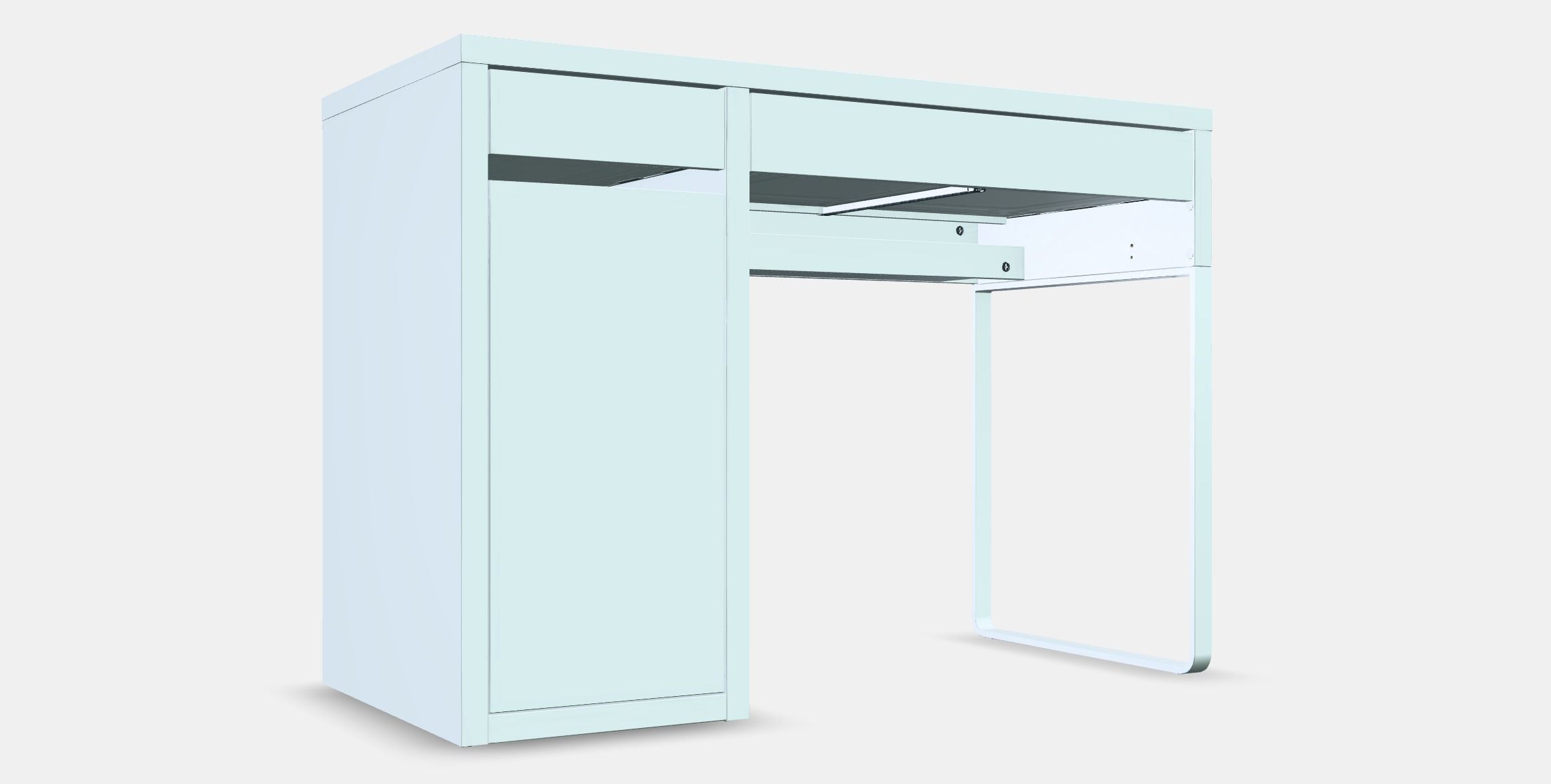 MICKE desk 1 Low-poly 3D model_9