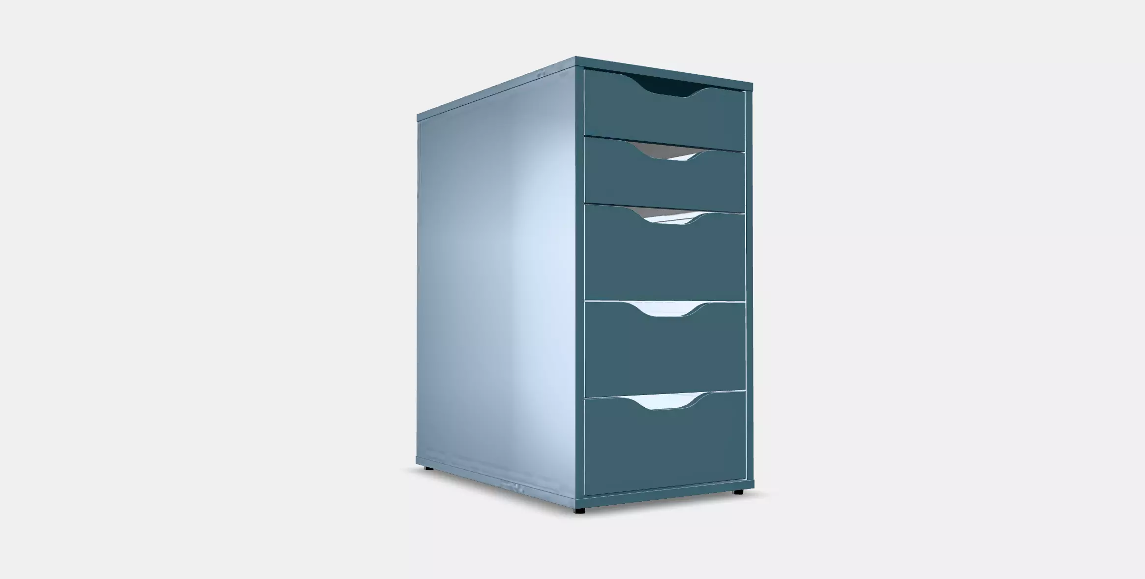 ALEX drawer unit 5 Low-poly 3D model_0