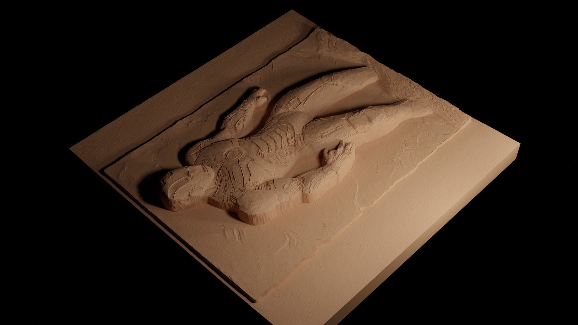 Ultron CNC 3d Print High Relief Sand Casting 3D print model_4