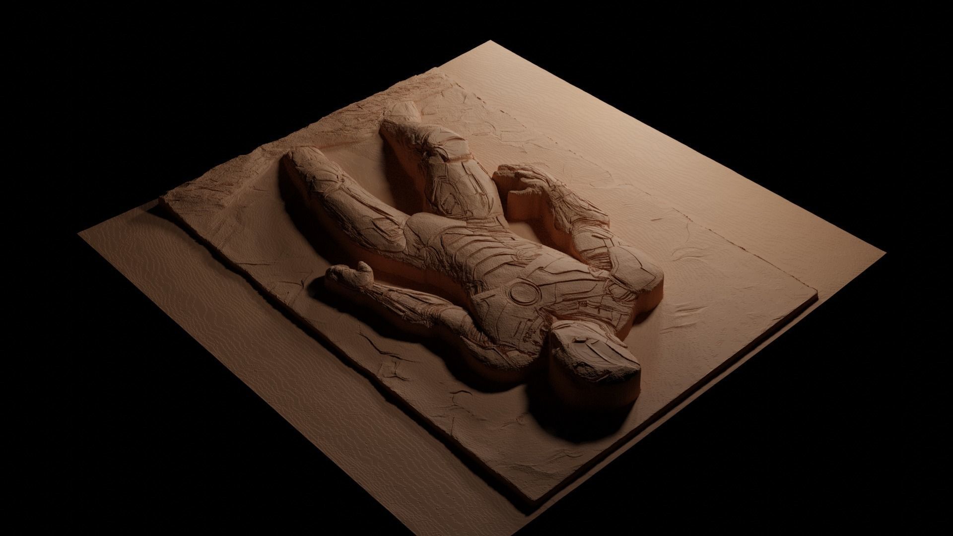 Ultron CNC 3d Print High Relief Sand Casting 3D print model_3