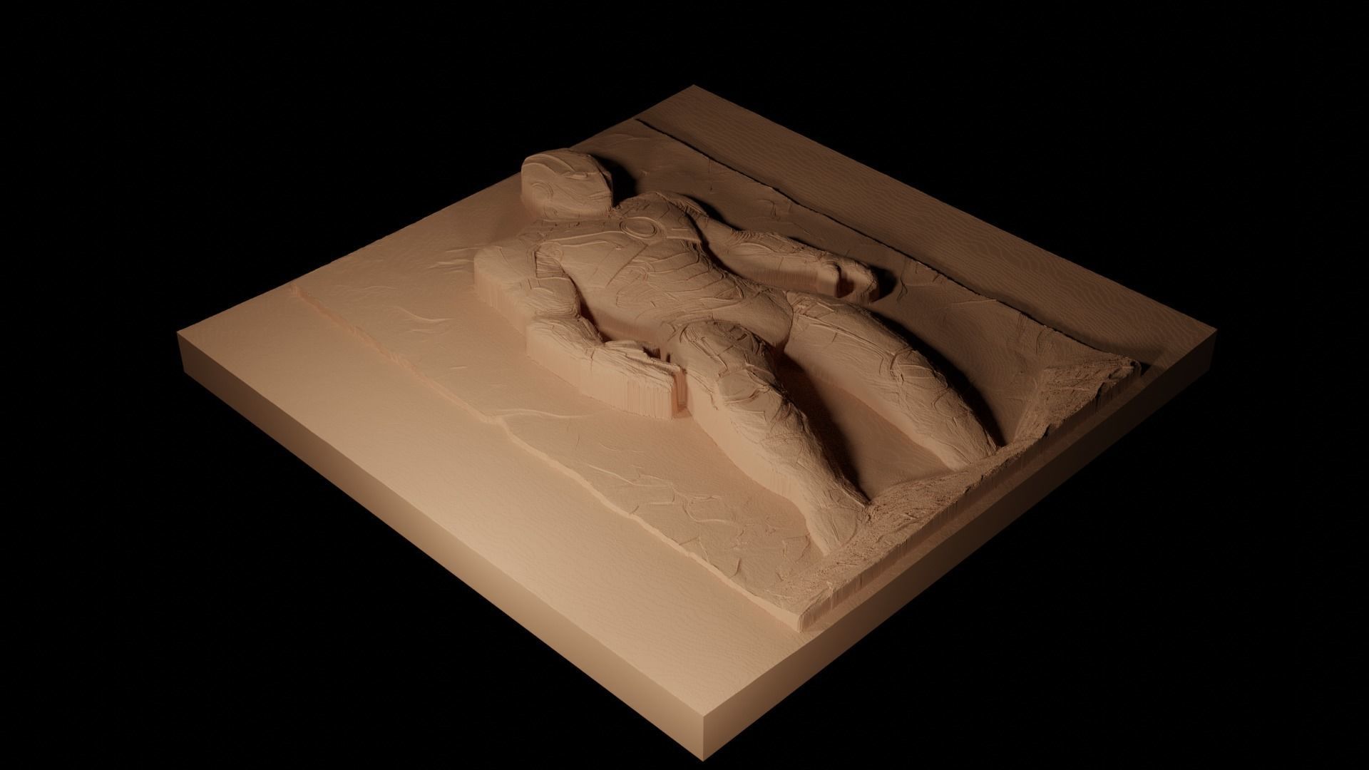 Ultron CNC 3d Print High Relief Sand Casting 3D print model_2