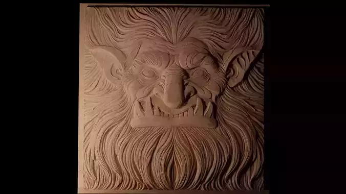 Troll CNC 3d Print High Relief Sand Casting