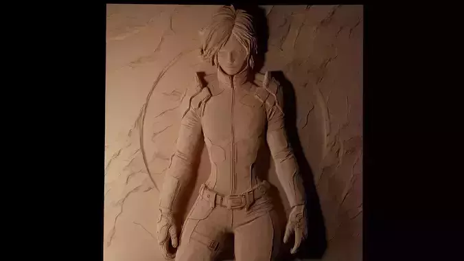 Tracer Overwatch CNC 3d Print High Relief Sand Casting 3D print model