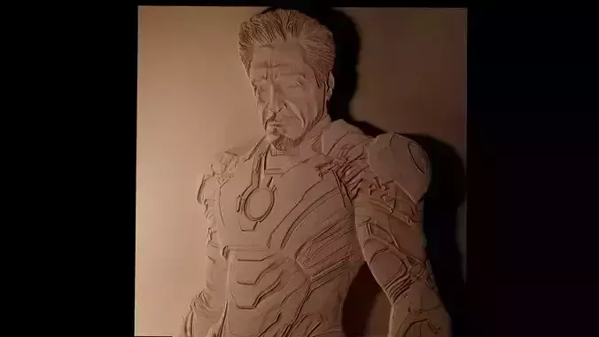 Tony Stark Iron Man CNC 3d Print High Relief Sand Casting 3D print model