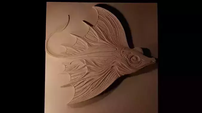 Thornback Ray CNC 3d Print High Relief Sand Casting