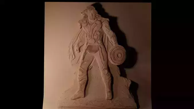 Thor Marvel Universe CNC 3d Print High Relief Sand Casting