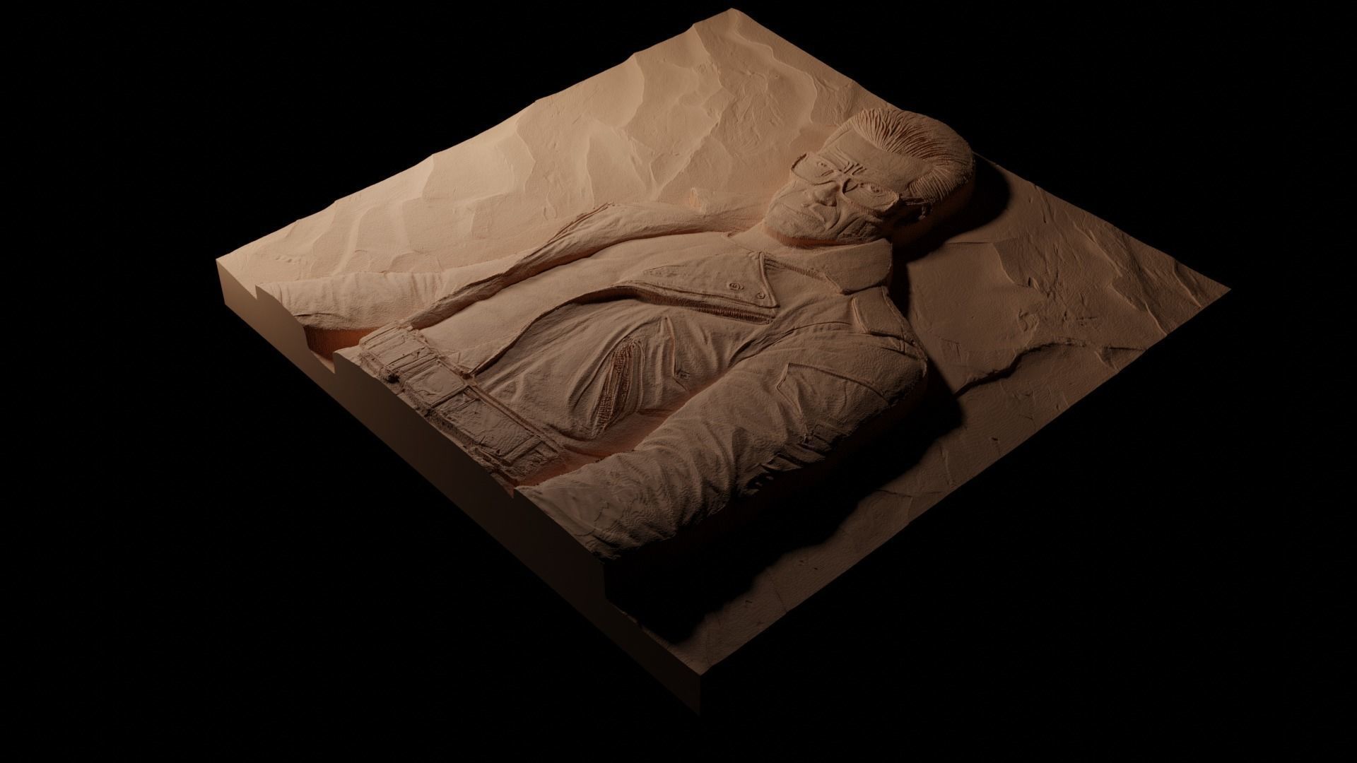 The Terminator  CNC 3d Print High Relief Sand Casting 3D print model_1