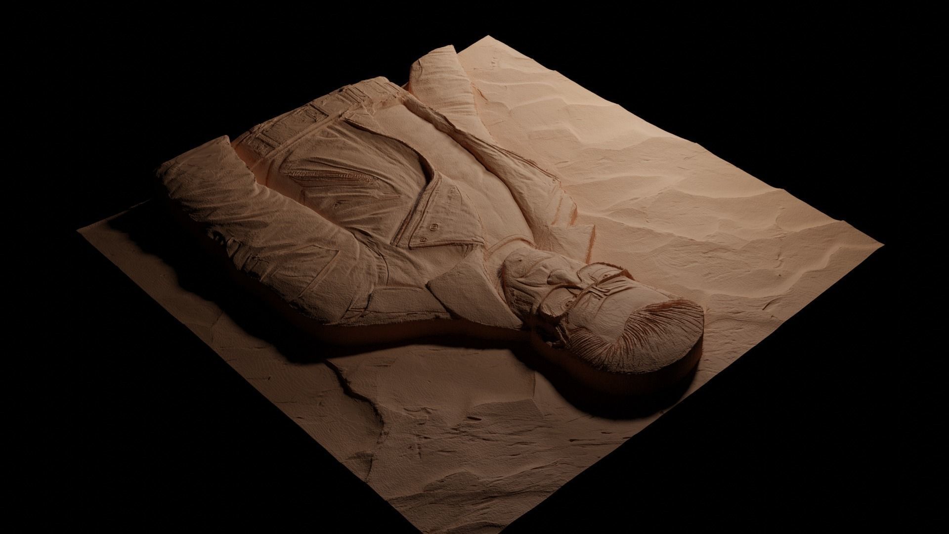 The Terminator  CNC 3d Print High Relief Sand Casting 3D print model_3