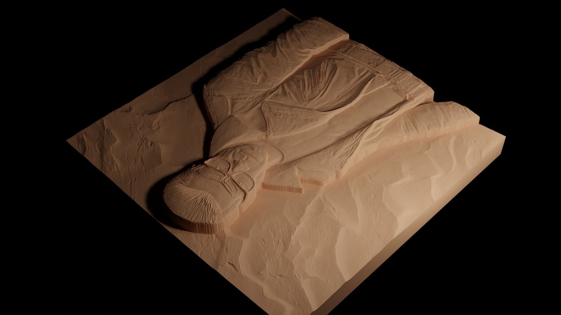 The Terminator  CNC 3d Print High Relief Sand Casting 3D print model_4