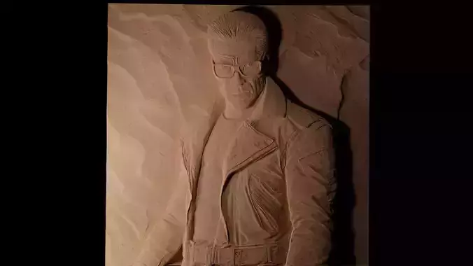 The Terminator  CNC 3d Print High Relief Sand Casting 3D print model