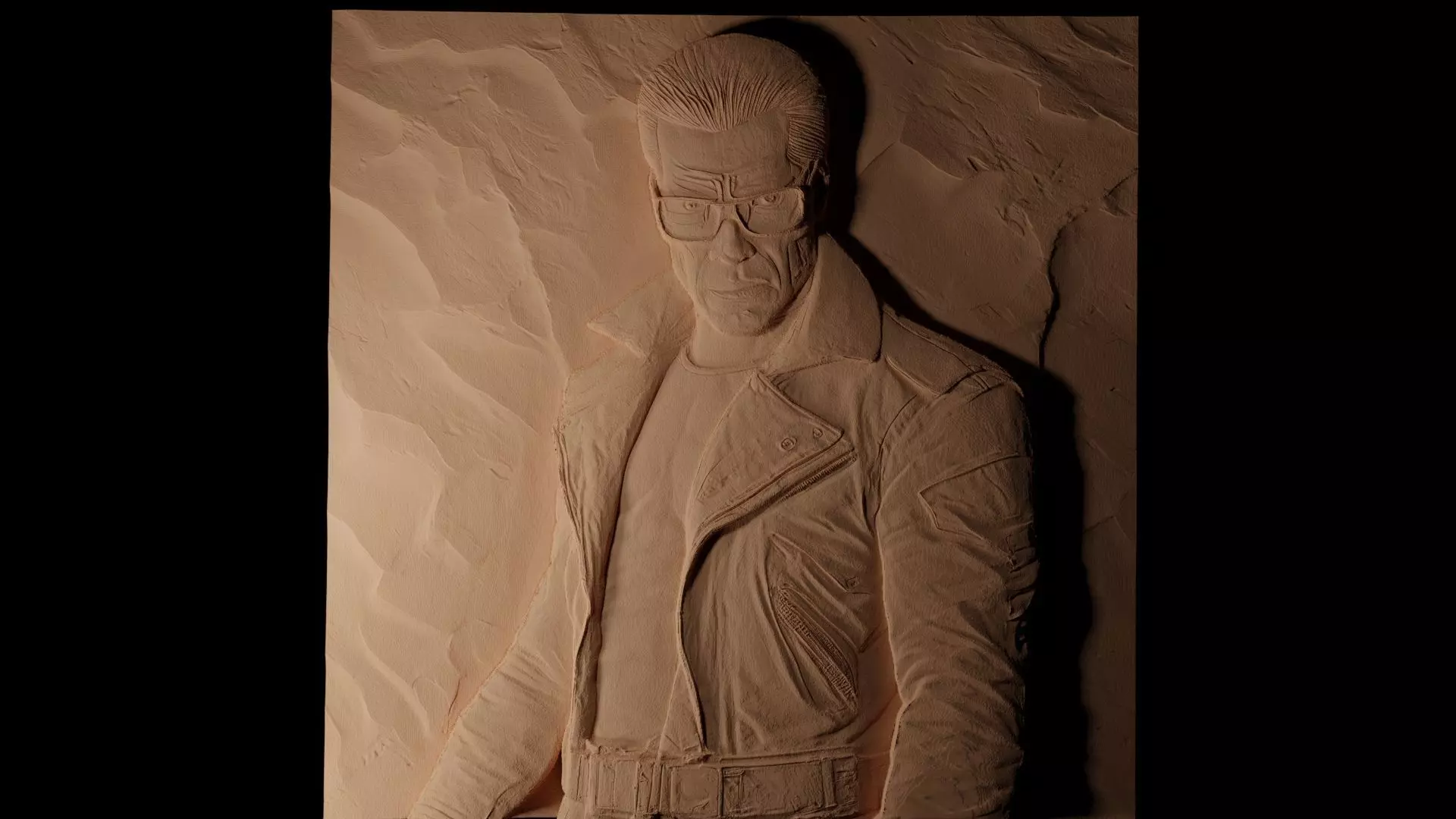 The Terminator  CNC 3d Print High Relief Sand Casting 3D print model_0