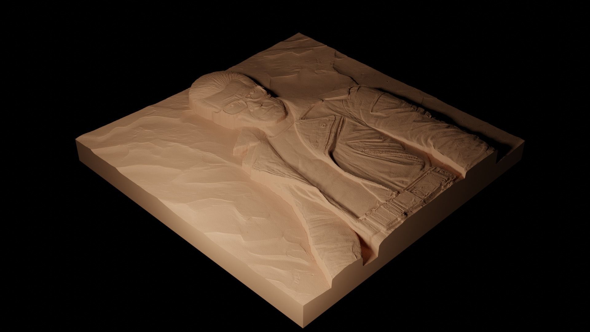 The Terminator  CNC 3d Print High Relief Sand Casting 3D print model_2