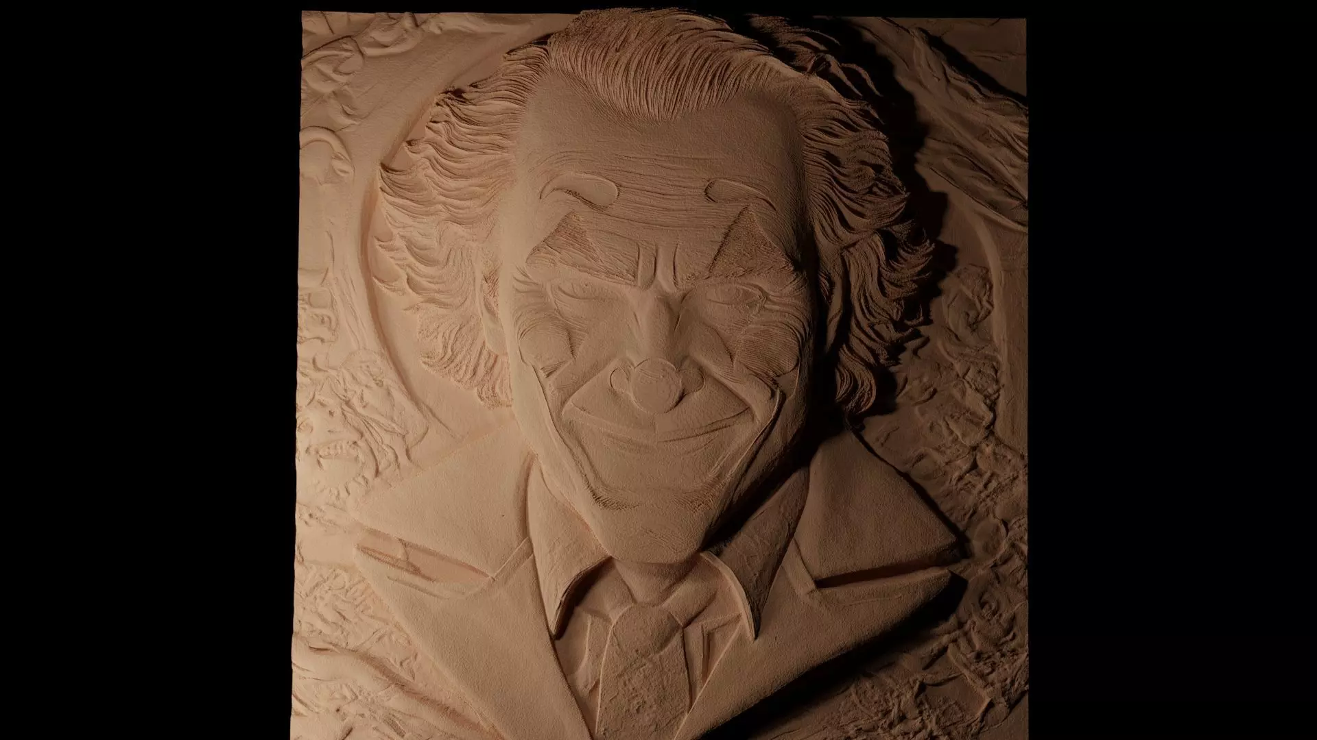 The Joker 03 CNC 3d Print High Relief Sand Casting 3D print model_0