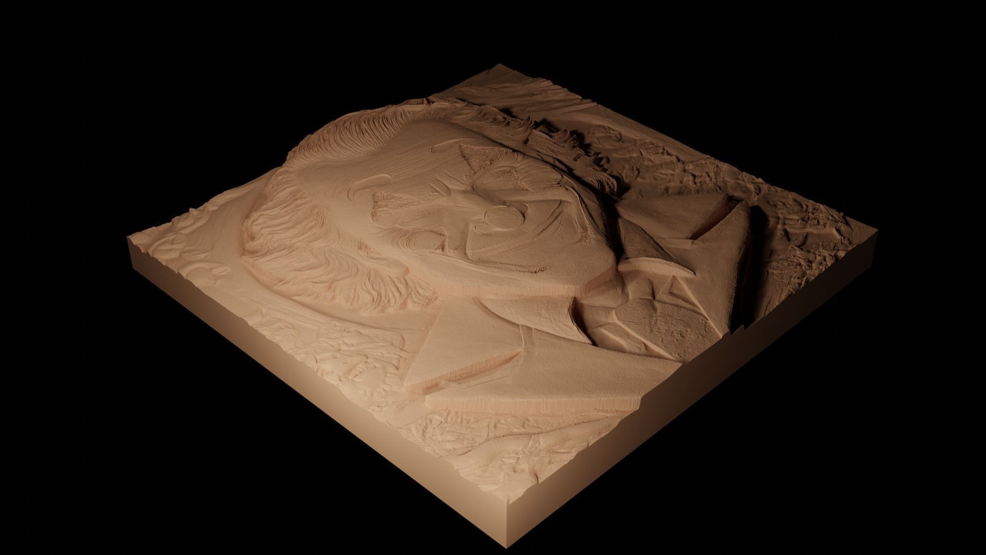 The Joker 03 CNC 3d Print High Relief Sand Casting 3D print model_2