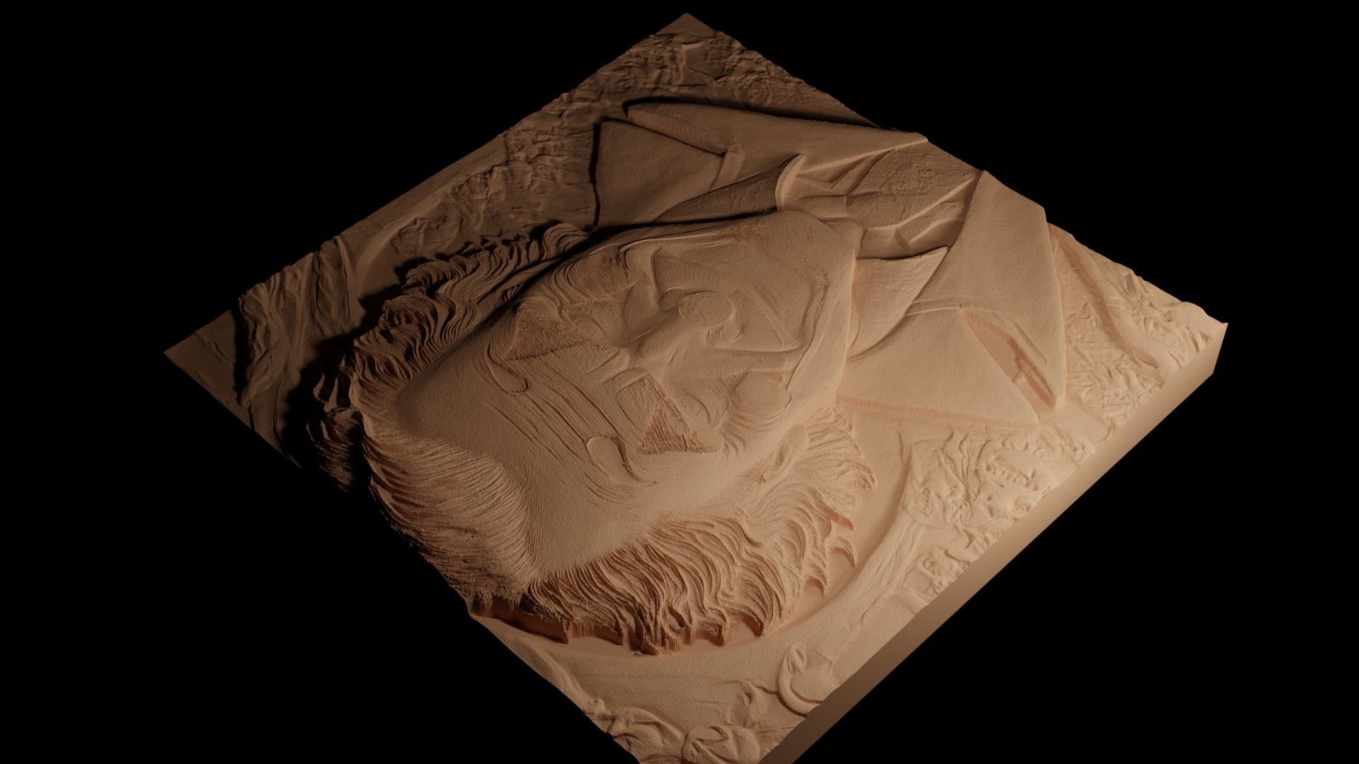 The Joker 03 CNC 3d Print High Relief Sand Casting 3D print model_4