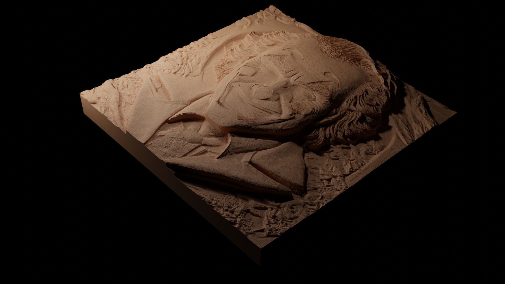 The Joker 03 CNC 3d Print High Relief Sand Casting 3D print model_1