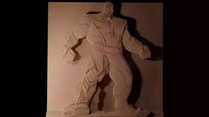 Thanos 02 CNC 3d Print High Relief Sand Casting