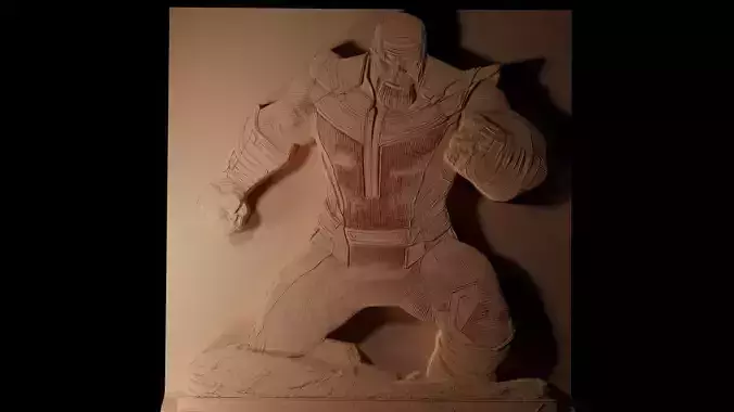 Thanos Marvel Universe CNC 3d Print High Relief Sand Casting