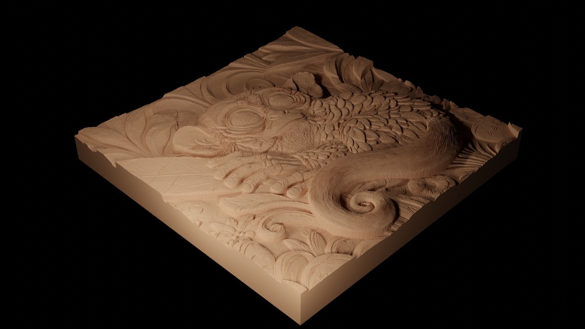 Tarsier CNC 3d Print High Relief Sand Casting 3D print model_2