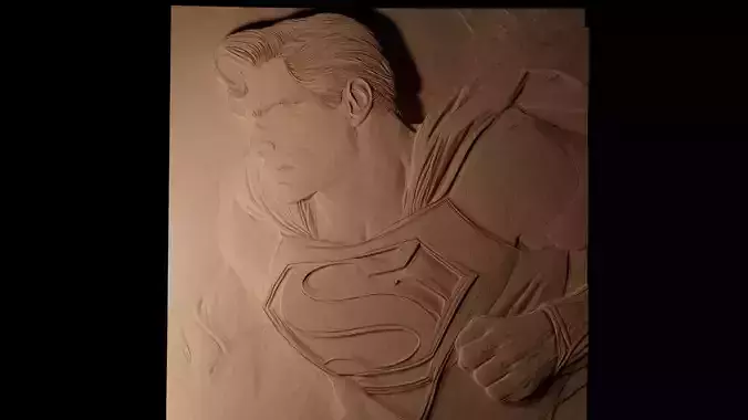 Superman CNC 3d Print High Relief Sand Casting
