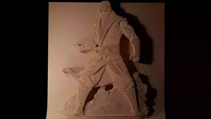 Sub-Zero Mortal Kombat CNC 3d Print High Relief Sand Casting