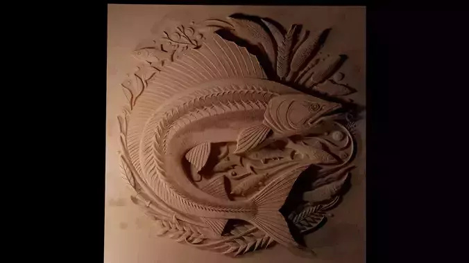 Sturgeon CNC 3d Print High Relief Sand Casting