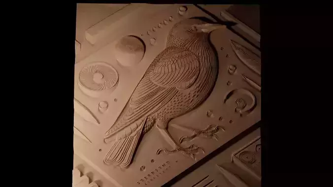 Starling CNC 3d Print High Relief Sand Casting 3D print model