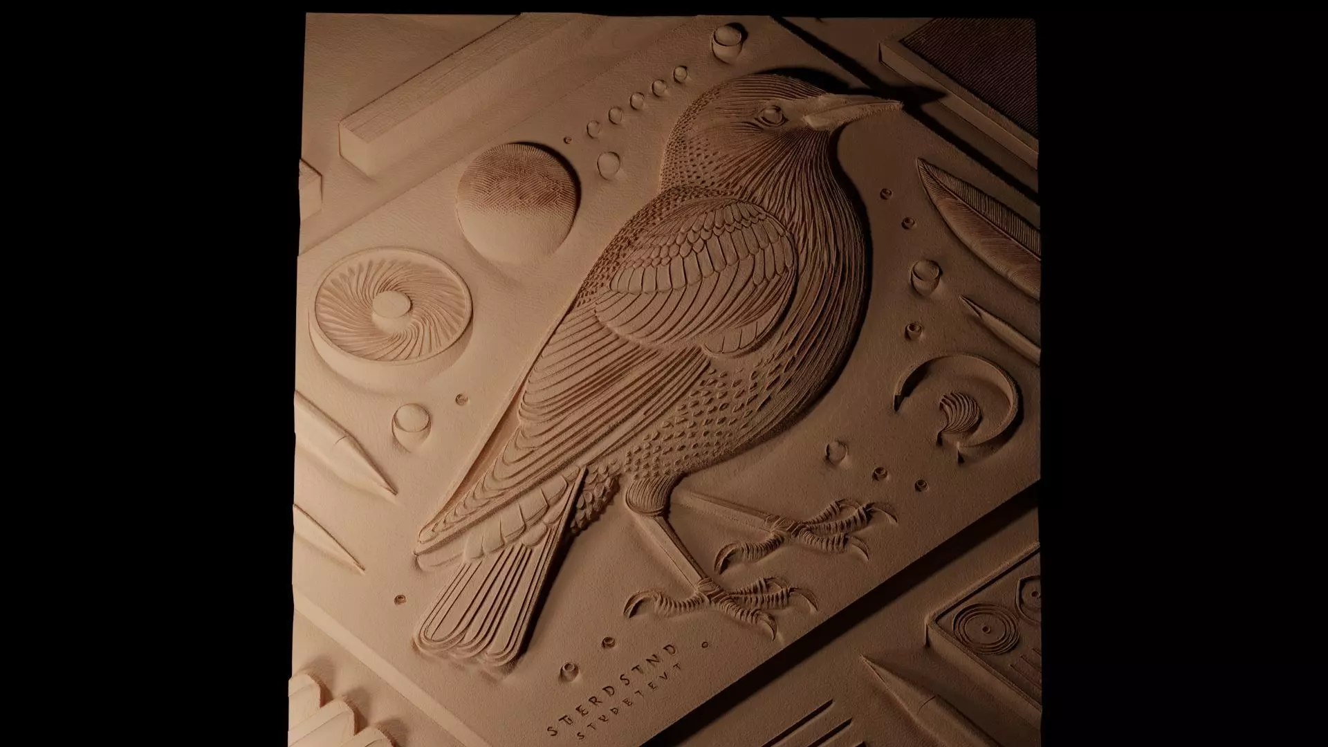 Starling CNC 3d Print High Relief Sand Casting 3D print model_0