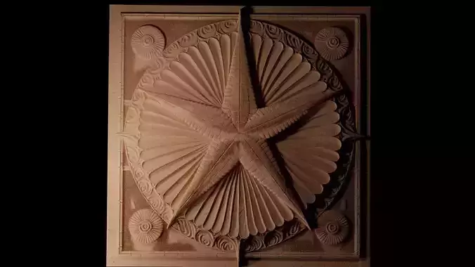 Starfish CNC 3d Print High Relief Sand Casting 3D print model