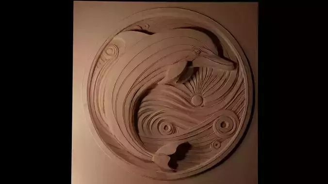 Spinner Dolphin CNC 3d Print High Relief Sand Casting
