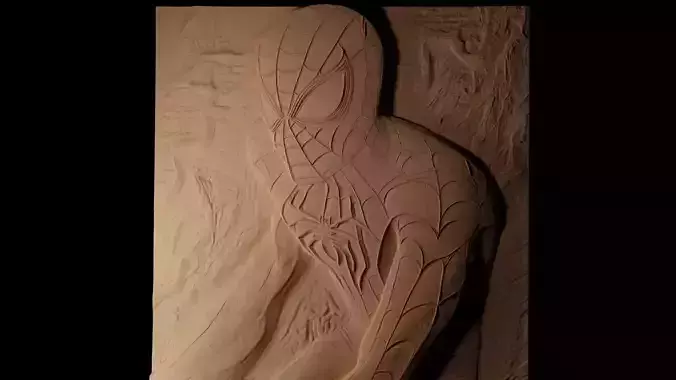 Spider-Man 02 CNC 3d Print High Relief Sand Casting