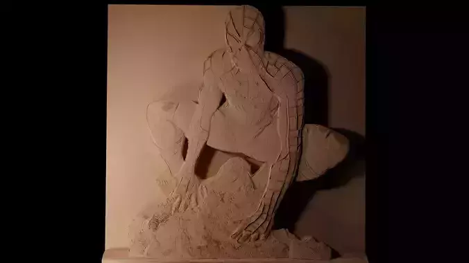 Spider-Man  CNC 3d Print High Relief Sand Casting