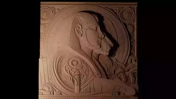 Sphinx CNC 3d Print High Relief Sand Casting