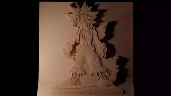 Sora Kingdom Hearts Series CNC 3d Print High Relief Sand Casting