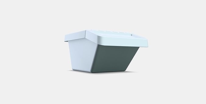 SORTERA waste garbage can with lid Low-poly 3D model
