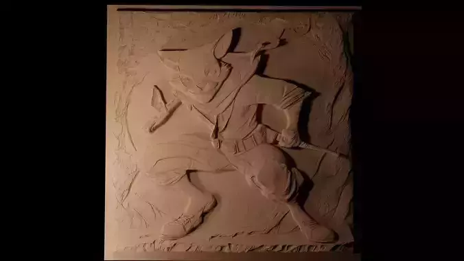Sly Cooper CNC 3d Print High Relief Sand Casting 3D print model