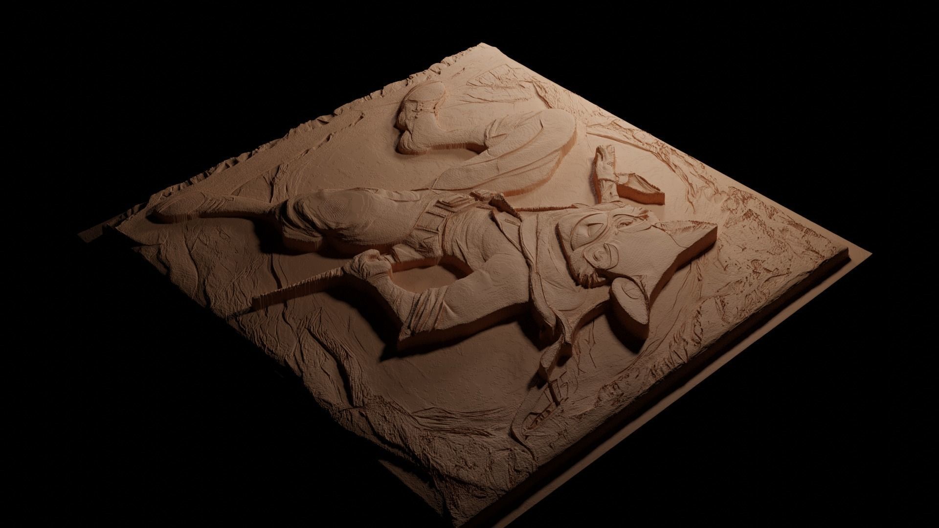 Sly Cooper CNC 3d Print High Relief Sand Casting 3D print model_3