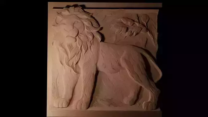 Simba The Lion King CNC 3d Print High Relief Sand Casting 3D print model