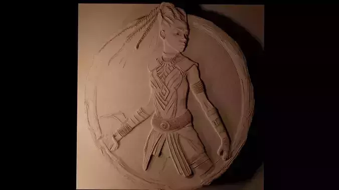 Shuri Black Panther CNC 3d Print High Relief Sand Casting
