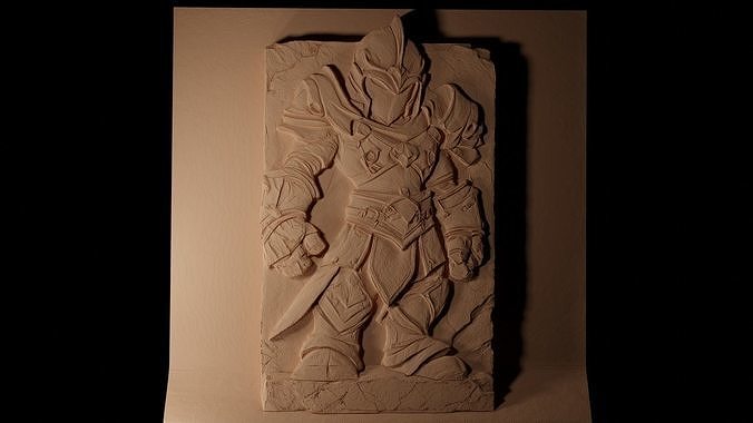 Shovel Knight  CNC 3d Print High Relief Sand Casting 3D print model