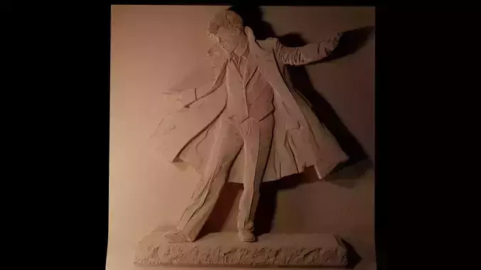 Sherlock Holmes CNC 3d Print High Relief Sand Casting