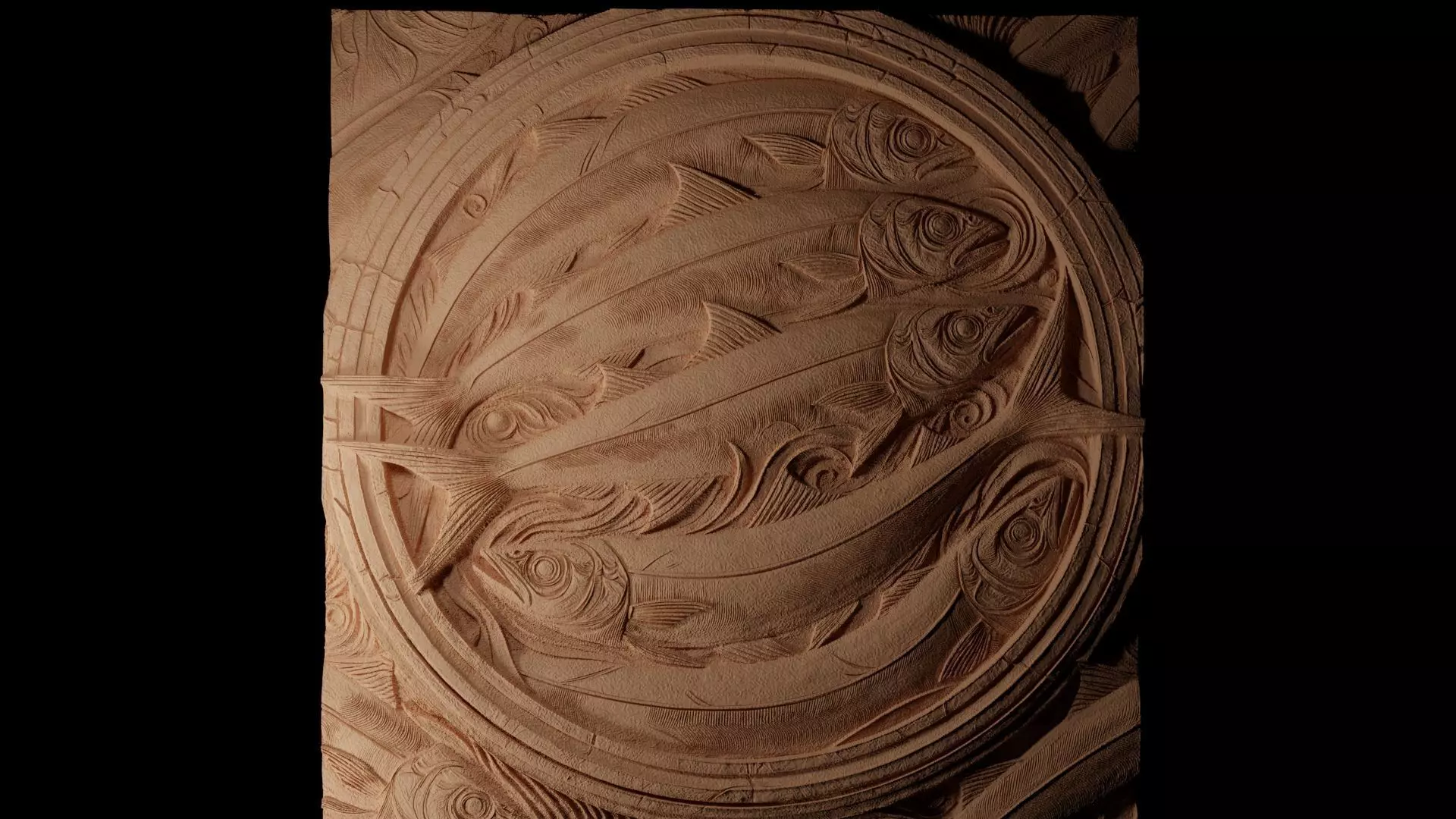 Sardines CNC 3d Print High Relief Sand Casting 3D print model_0