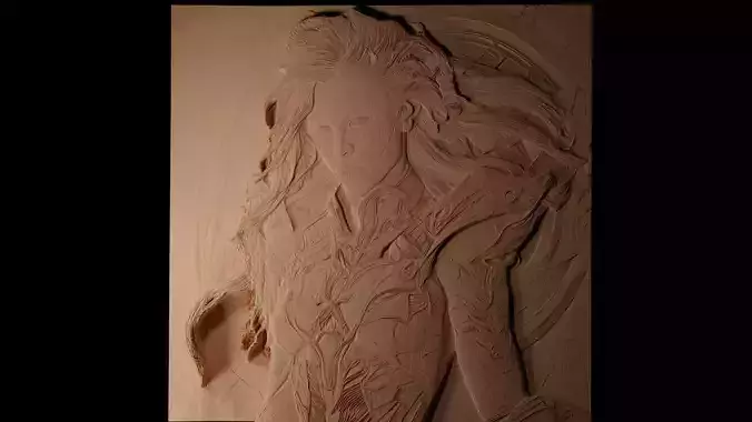 Sarah Kerrigan StarCraft CNC 3d Print High Relief Sand Casting