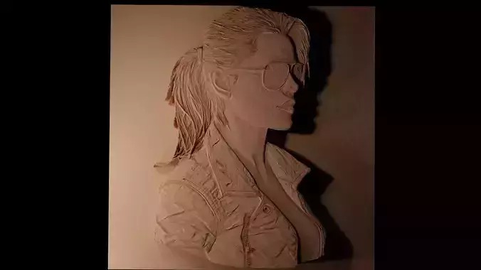 Sarah Connor Terminator CNC 3d Print High Relief Sand Casting 3D print model