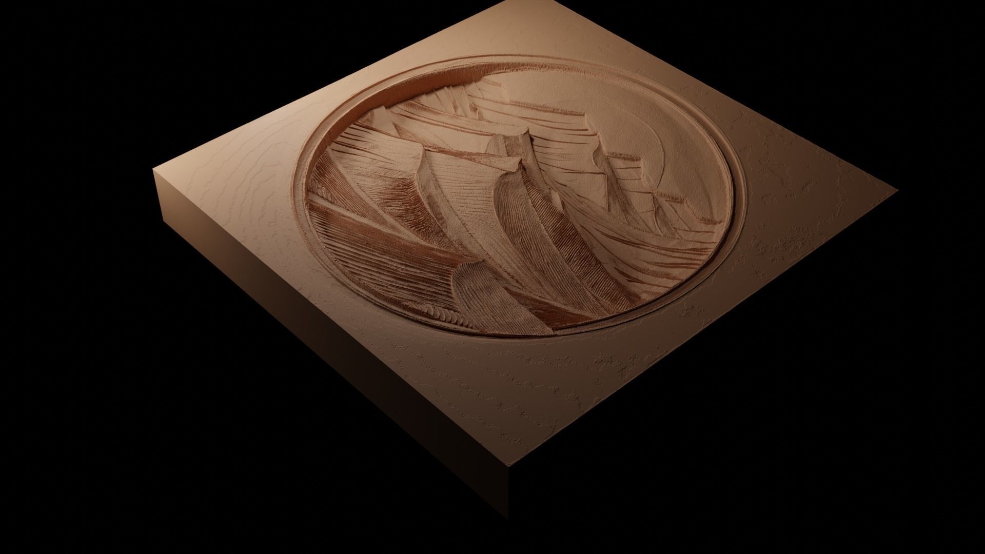 Sand Dunes CNC 3d Print High Relief Sand Casting 3D print model_1