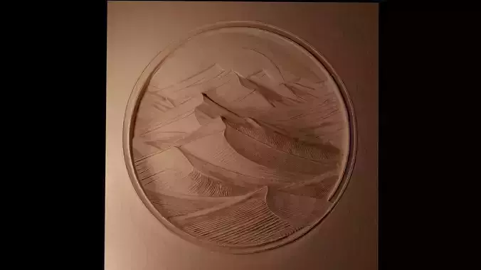 Sand Dunes CNC 3d Print High Relief Sand Casting 3D print model